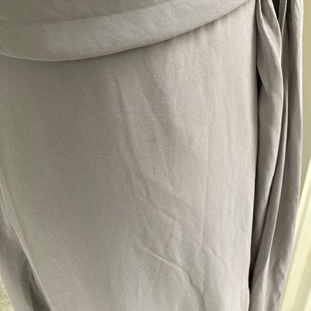 NWT Anthropologie BHlDN Jenny Yoo Elliya Maxi Dress Charcoal Gray Womens 2 - Picture 7 of 12